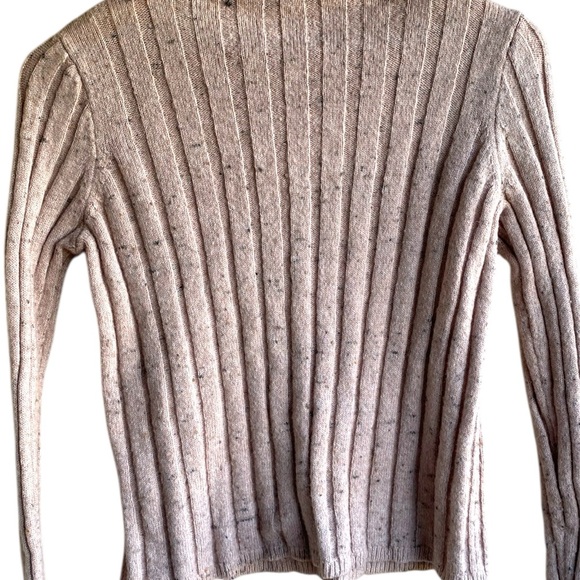 Madewell wool blend Cream Cowl Neck Sweater with Ribbed Texture - Picture 5 of 8